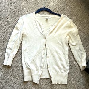 Abound cream color 3/4 length cardigan. Size M